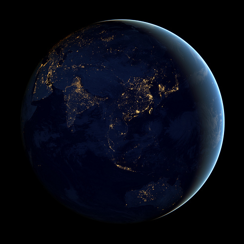 earth at night